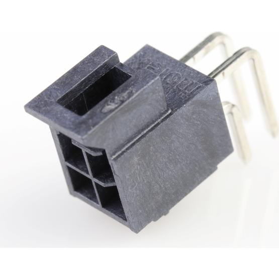 Molex-1053141204 连接器插头及 PCB 插座 Conn Wire to Board HDR 4Power POS 2.5mm Solder RA Side Entry Thru-Hole Nano-Fit Tray