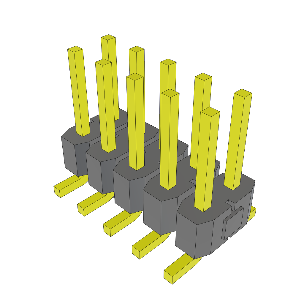 Samtec-TSM-105-01-L-DV-A Connector Headers and PCB Receptacles Conn Unshrouded Header HDR 10 POS 2.54mm Solder ST Top Entry SMD Tube