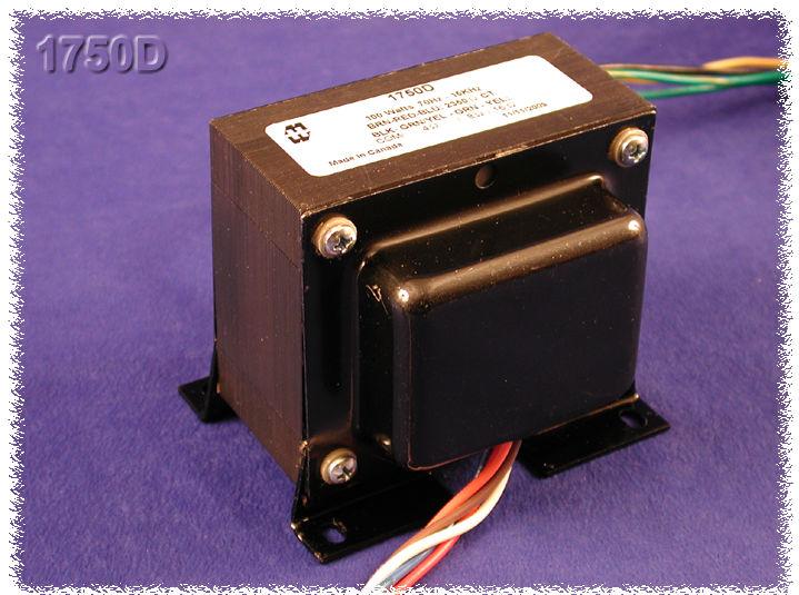Hammond Manufacturing-1750D Audio Transformers Audio Transformer 2000VAC 33.09Ohm/34.82Ohm Prim. DCR 0.86Ohm Sec. DCR 9 Terminal Wire Lead Flange Mount