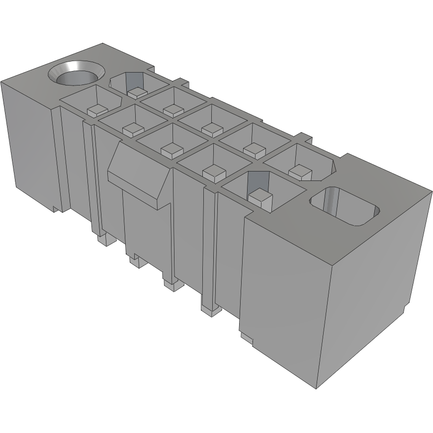 Samtec-IPBT-105-H1-T-D-GP Steckverbinderleisten und Leiterplattenbuchsen Conn Wire to Board HDR 10Power POS 4.19mm Solder ST Top Entry Thru-Hole Power Mate® Tube
