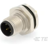 TE Connectivity-T4130012041-000 Connector Circular Conn M12 Circular PIN 4 POS Solder Cup ST Jam Nut 4 Terminal 1 Port