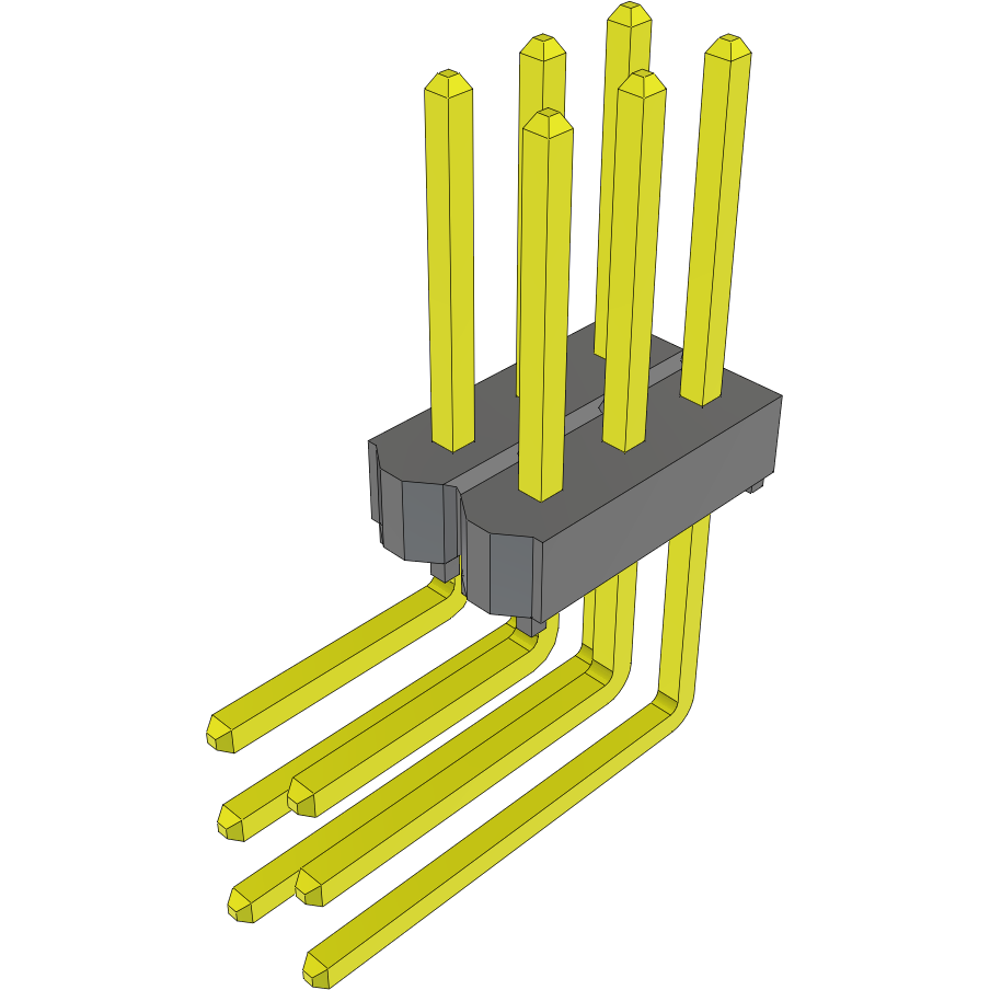 Samtec-TSW-102-16-G-T-RA Piastre connettori e prese PCB Conn Unshrouded Header HDR 6 POS 2.54mm Solder RA Side Entry Thru-Hole Bulk
