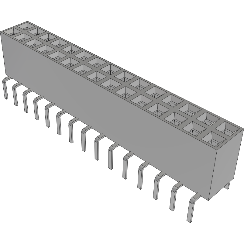 Samtec-BCS-115-T-D-PE-BE Steckverbinderleisten und Leiterplattenbuchsen Conn Socket Strip SKT 30 POS 2.54mm Solder ST Bottom Entry Thru-Hole TIGER CLAW™ Tube