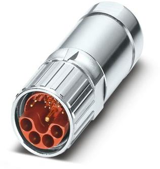 PHOENIX CONTACT-1622016 Steckverbinder, rund Cable connector, straight long, shielded yes, Screw locking, M23, Number of positions 8/4/PE, Type of contact Male connector, Crimp connection, Cable diameter 15 mm . 18 mm