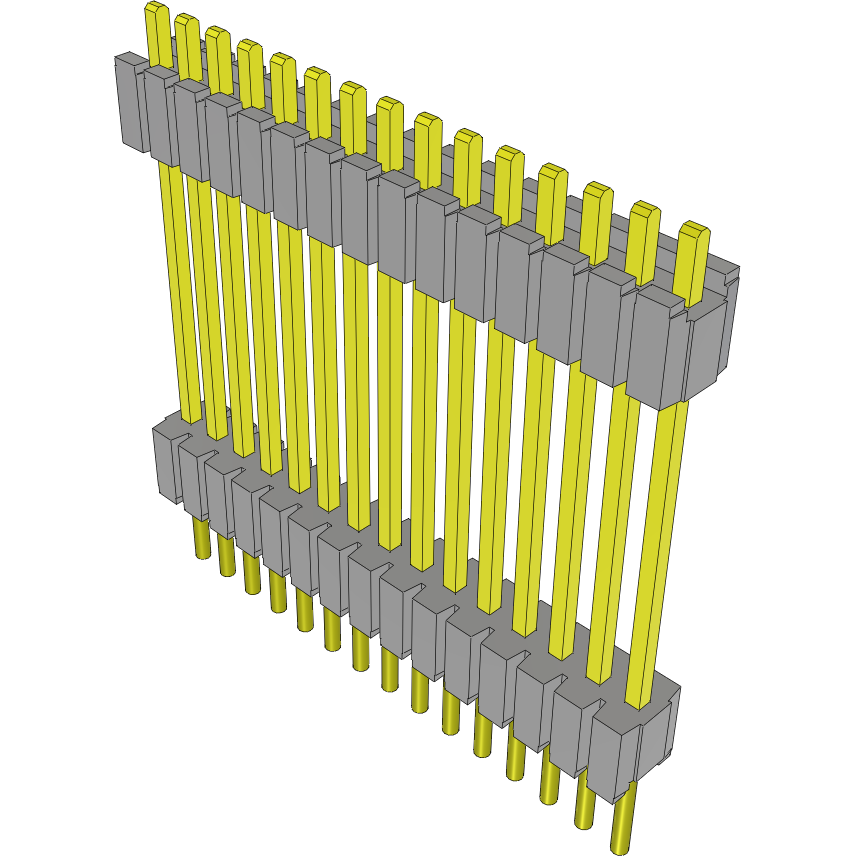 Samtec-DWM-15-59-G-S-585 Connector Headers and PCB Receptacles Conn Board Stacker HDR 15 POS 1.27mm Solder ST Thru-Hole Tube