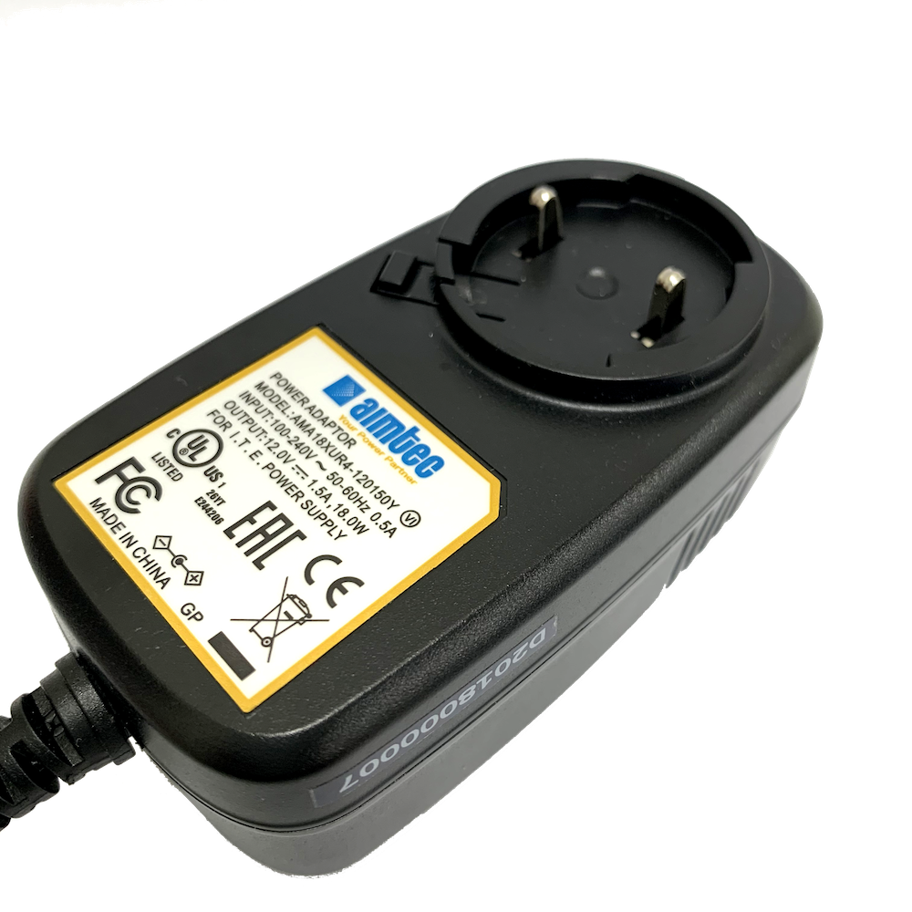 Aimtec-AMA18XER5-120150Y Adaptador incorporado externo Plug-In Adapter Single-OUT 12V 1.5A 18W 2-Pin Box