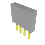 Conn Socket Strip SKT 4 POS 2.54mm Solder ST Top Entry Thru-Hole Bulk
