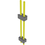 Conn Board Stacker HDR 2 POS 2.54mm Solder ST Thru-Hole Bulk