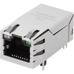 Conn RJ-45 F 8 POS 1.02mm Solder RA Thru-Hole 16 Terminal 1 Port Tray