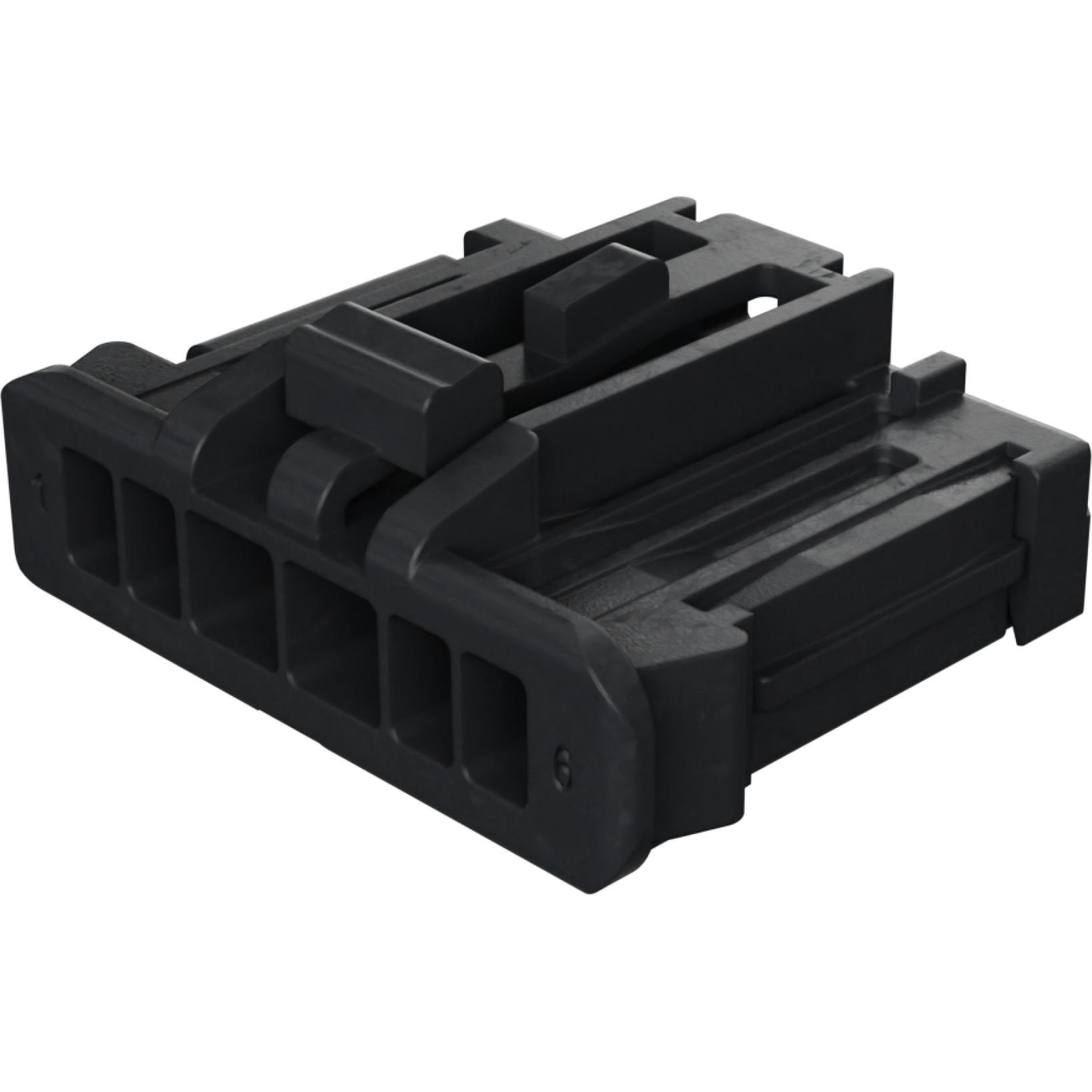 Molex-98821-1061 Einzeladersteckverbinder, Gehäuse Conn Housing RCP 6 POS 3.33mm/4.2mm/5mm Crimp ST Cable Mount Black Bag