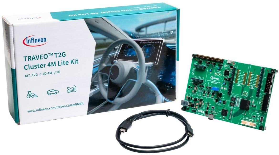 Infineon Technologies AG-KITT2GC-2D-4MLITE Placas y kits de desarrollo del sistema integrado T2G Cluster 4M Lite Kit, Low-Cost Evaluation Board
