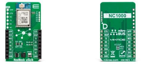MikroElektronika-MIKROE-6007 Cartes et kits de développement RF/sans fil NC1000C-9 RF Transceiver Click Board