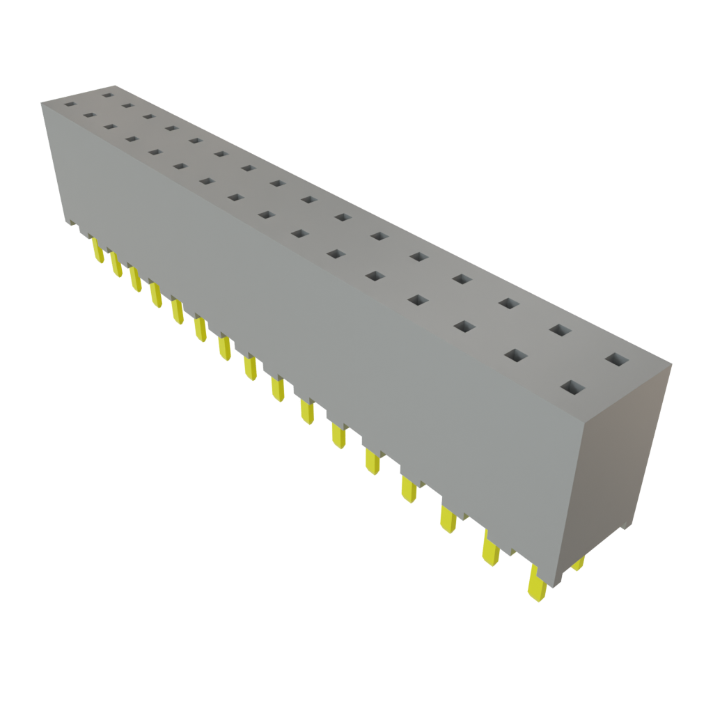 Samtec-SQW-116-01-L-D Cabezales del conector y receptáculos PCB Conn Socket Strip SKT 32 POS 2mm Solder ST Top Entry Thru-Hole Tube