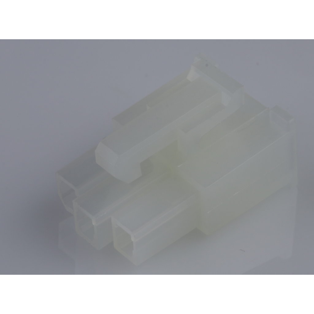 Molex-39014030 Connector Discrete Wire Housing Conn Housing RCP 3 POS 4.2mm Crimp ST Cable Mount Natural Mini-Fit Jr™ Bag