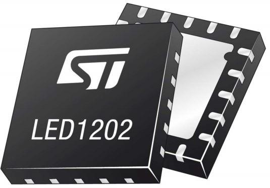 STMicroelectronics-LED1202QTR Driver LED LED Driver 2000uA Supply Current 20-Pin WFQFPN EP T/R