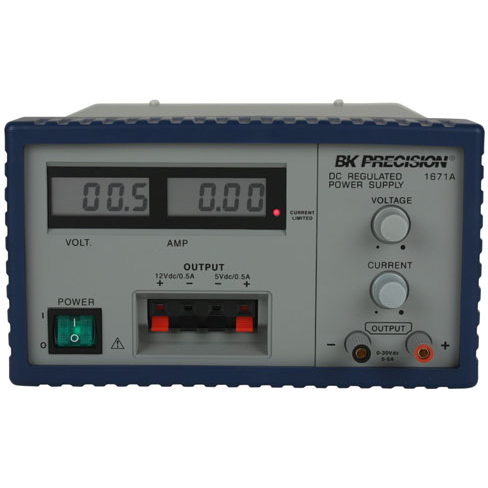 B&K Precision-1671A Bench Power Supplies Triple-Output 30VDC, 5A Digital Display Power Supply