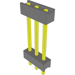 Conn Board Stacker HDR 3 POS 2.54mm Solder ST Top Entry Thru-Hole Bulk