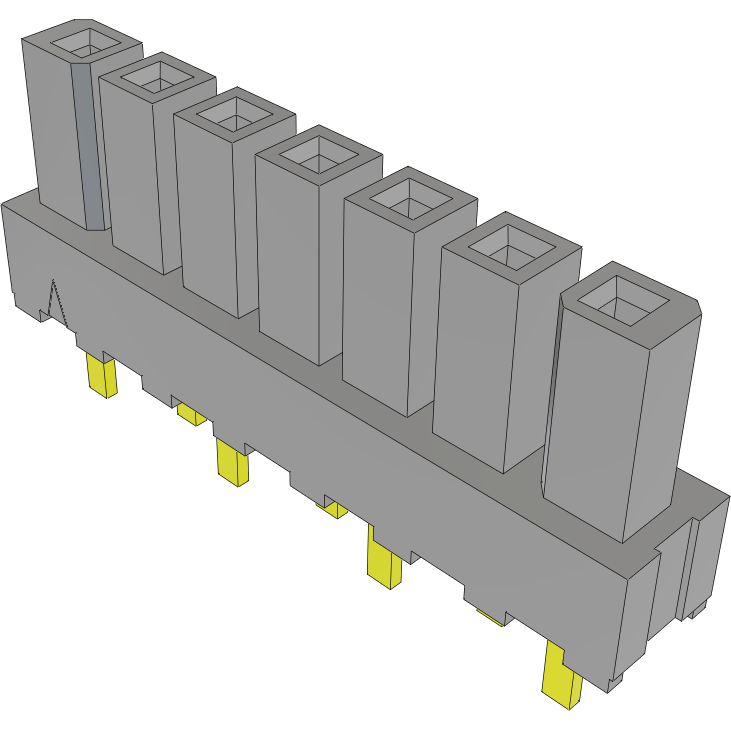Samtec-IPBS-107-01-T-S Connector Headers and PCB Receptacles Conn Isolated Power Socket SKT 7Power POS 4.19mm Solder ST Top Entry Thru-Hole Power Mate® Tube