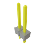 Conn Unshrouded Header HDR 2 POS 2.54mm Solder ST Top Entry Thru-Hole Bulk