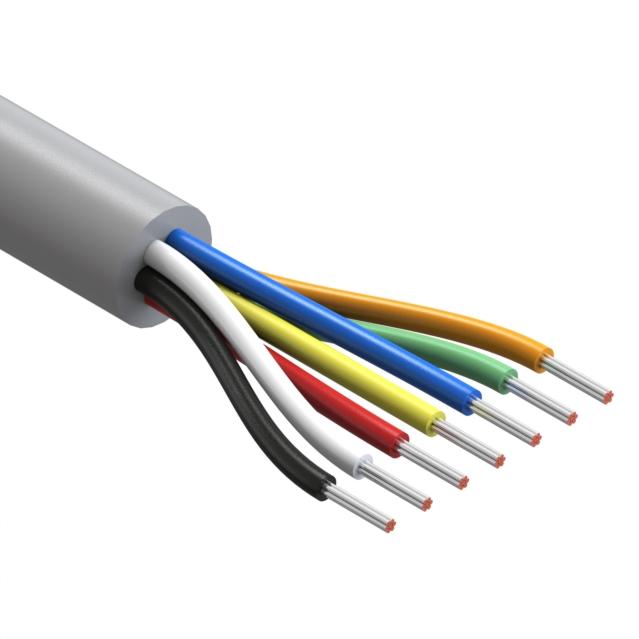 Tensility International-30-01306 Kabel, Mehrleiter Multi-Conductor Cable Polyvinyl Chloride 7Conductors 22AWG 6.4mm 300V Gray Polyvinyl Chloride