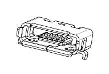 Molex-47590-0001-TR375 Connector USB Conn Micro USB 2.0 Type AB RCP 5 POS 0.65mm Solder RA SMD 5 Terminal 1 Port T/R