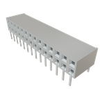 Conn Socket Strip SKT 28 POS 2.54mm Solder RA Side Entry Thru-Hole TIGER CLAW™ Tube
