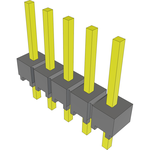 Conn Unshrouded Header HDR 5 POS 2.54mm Solder ST Top Entry Thru-Hole Bulk