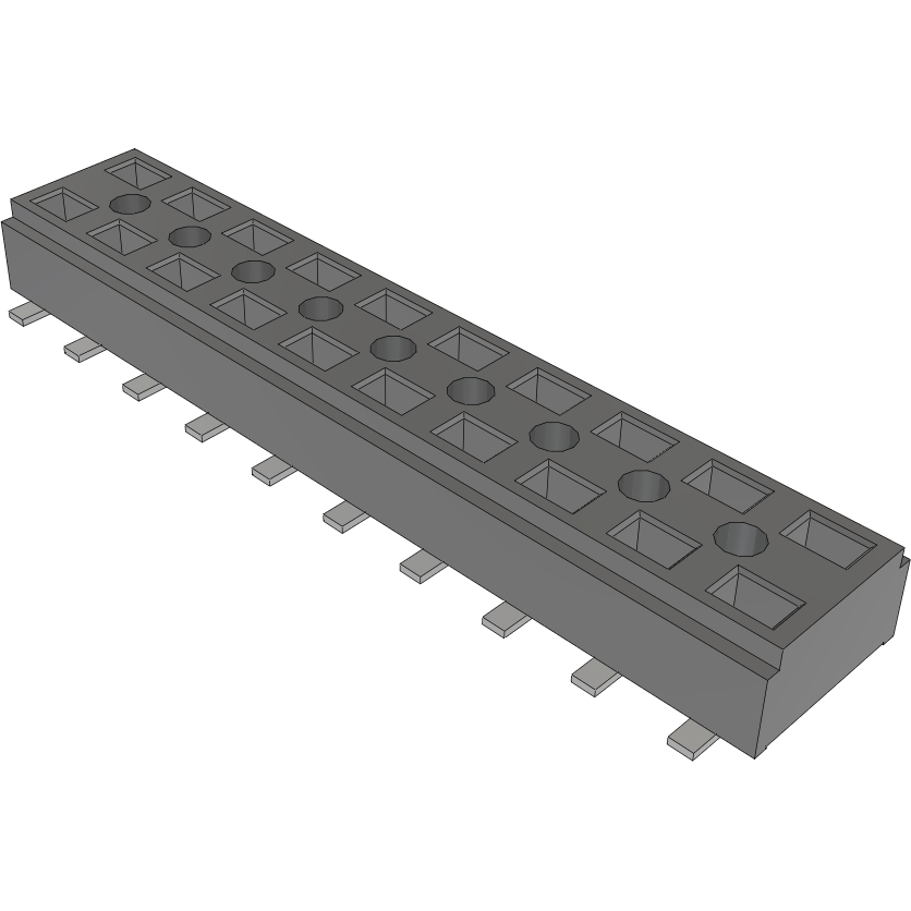 Samtec-CLT-110-02-F-D-BE-A-TR Steckverbinderleisten und Leiterplattenbuchsen Conn Socket Strip SKT 20 POS 2mm Solder ST Bottom Entry SMD TIGER CLAW™ T/R