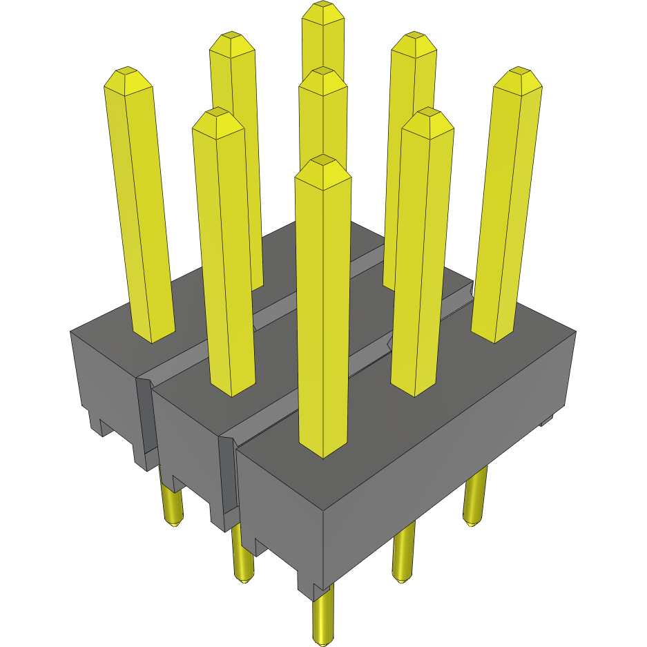 Samtec-TSW-103-26-G-T Steckverbinderleisten und Leiterplattenbuchsen Conn Unshrouded Header HDR 9 POS 2.54mm Solder ST Top Entry Thru-Hole Bulk