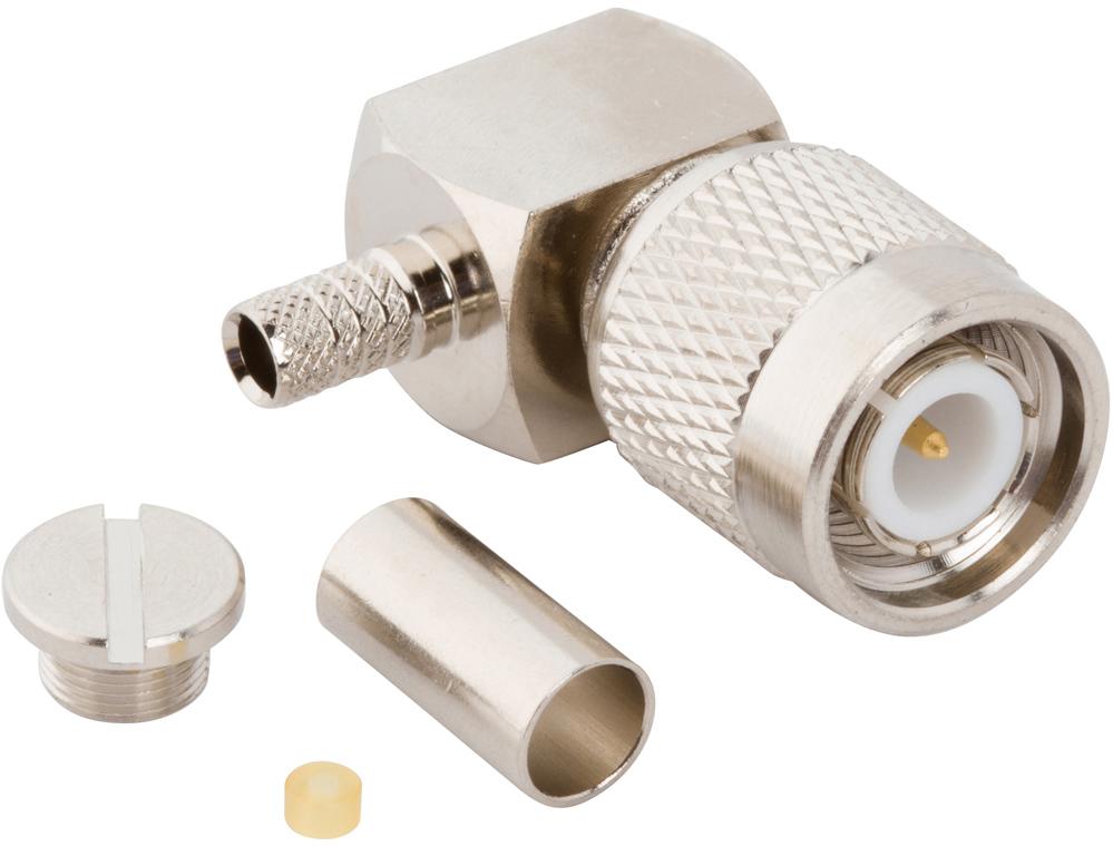 Amphenol RF-031-6822 Conector RF Conn TNC 0Hz to 6GHz 50Ohm Crimp RA Cable Mount PL Gold Bag