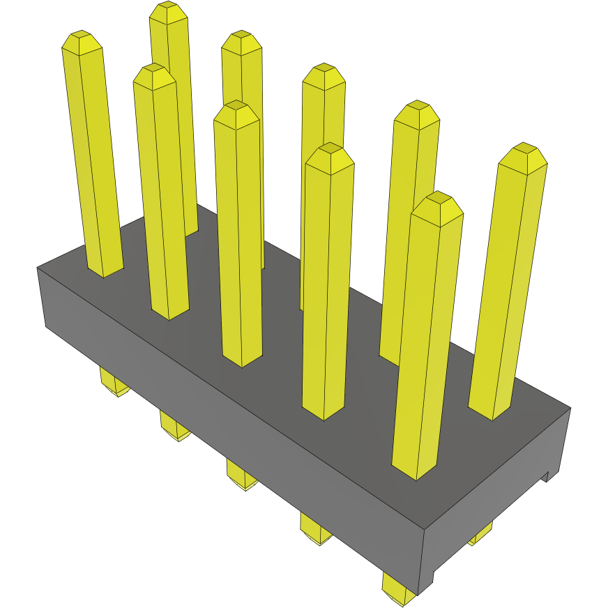 Samtec-MTMM-105-04-S-D-195 Steckverbinderleisten und Leiterplattenbuchsen Conn Unshrouded Header HDR 10 POS 2mm Solder ST Top Entry Thru-Hole Bulk