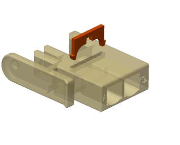 Amphenol Communications Solutions-10120045-K02LF Gaine de câblage de raccordement discret RotaConnect® Wire-To-Board Connector, 2 Position WtB Housing and Lock kit