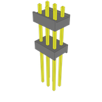 Conn Board Stacker HDR 6 POS 2.54mm Solder ST Top Entry Thru-Hole Bulk