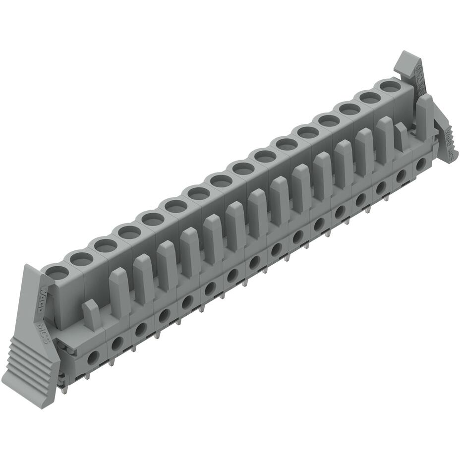 WAGO-232-146/039-000 Steckverbinderleisten und Leiterplattenbuchsen THT Female Header, 0.6 x 1.0 mm solder pin, straight, Locking lever, Pin spacing 5 mm, 16-pole