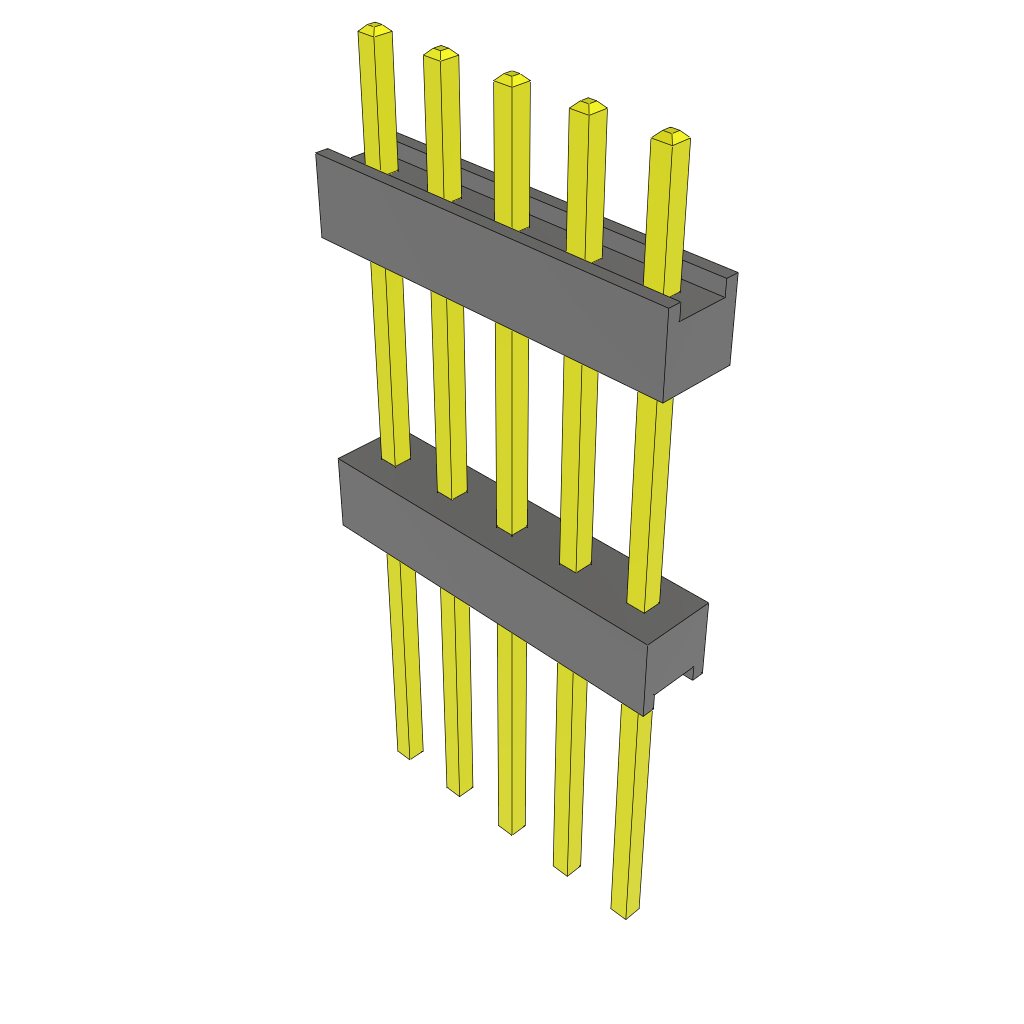 Samtec-ZW-05-12-G-S-495-395 Steckverbinderleisten und Leiterplattenbuchsen Conn Board Stacker HDR 5 POS 2.54mm Solder ST Top Entry Thru-Hole Bulk