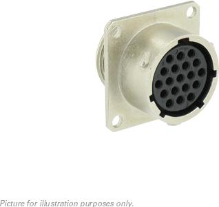 SOURIAU-UT0W01419SH6 Steckverbinder, rund Conn Circular SKT 19 POS Crimp ST Wall Mount 19 Terminal 1 Port