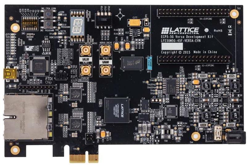 Lattice Semiconductor-LFE5UM5G-45F-VERSA-EVN Programmierbare-Logik-Entwicklungsplatinen und -kits LFE5UM5G-45F-8BG381C FPGA Development Board 100MHz/156.25MHz 8MB RAM 128MB Serial SPI Flash