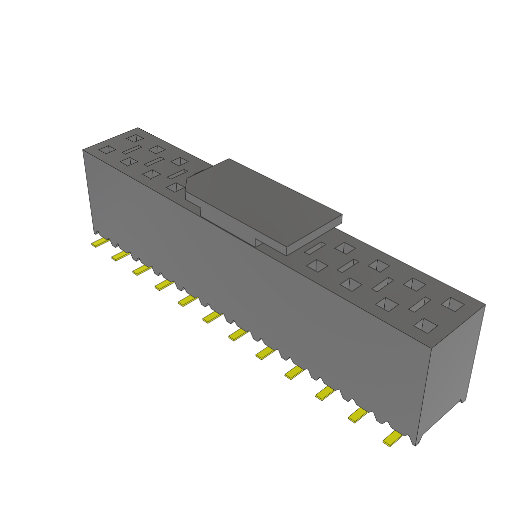 Samtec-SSM-112-L-DV-P Steckverbinderleisten und Leiterplattenbuchsen Conn Socket Strip SKT 24 POS 2.54mm Solder ST Top Entry SMD Tube
