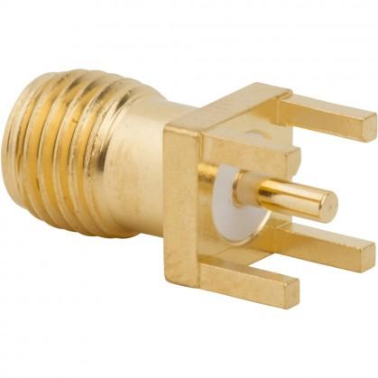 Amphenol RF-901-144-2 RF-Steckverbinder Conn SMA 0Hz to 18GHz 50Ohm Solder ST Thru-Hole F Gold Over Nickel