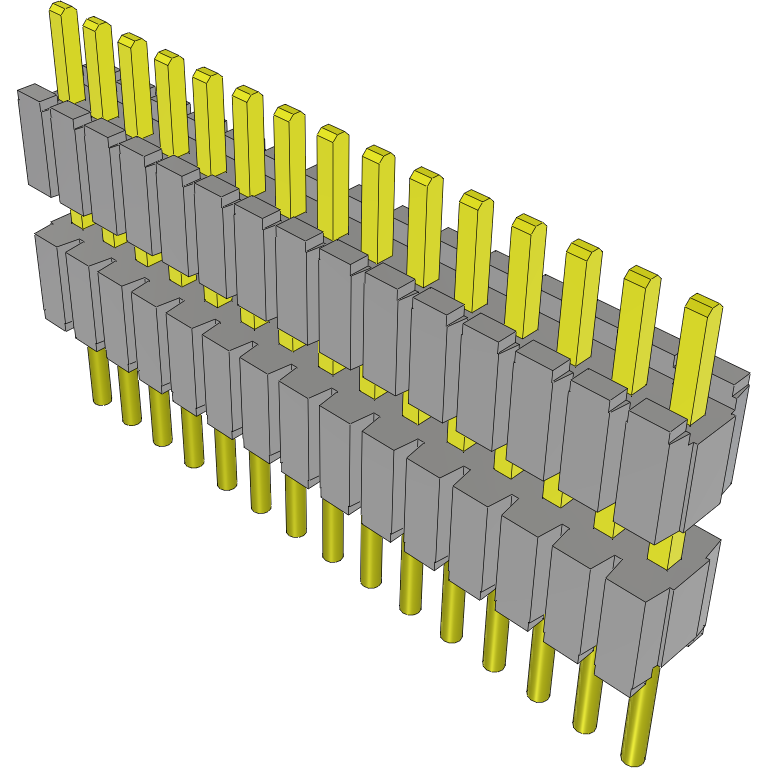 Samtec-DWM-15-01-G-S-255 Steckverbinderleisten und Leiterplattenbuchsen Conn Board Stacker HDR 15 POS 1.27mm Solder ST Thru-Hole Tube