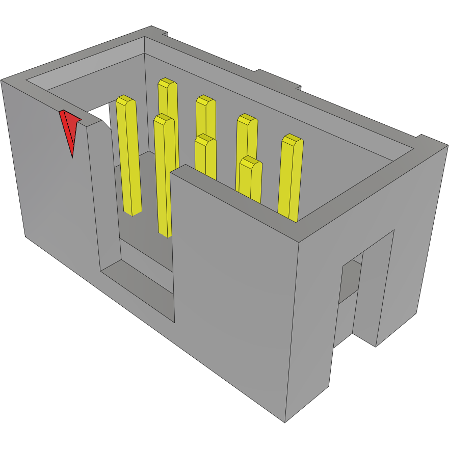 Samtec-TST-104-01-T-D Steckverbinderleisten und Leiterplattenbuchsen Conn Shrouded Header (4 Sides) HDR 8 POS 2.54mm Solder ST Top Entry Thru-Hole Bulk