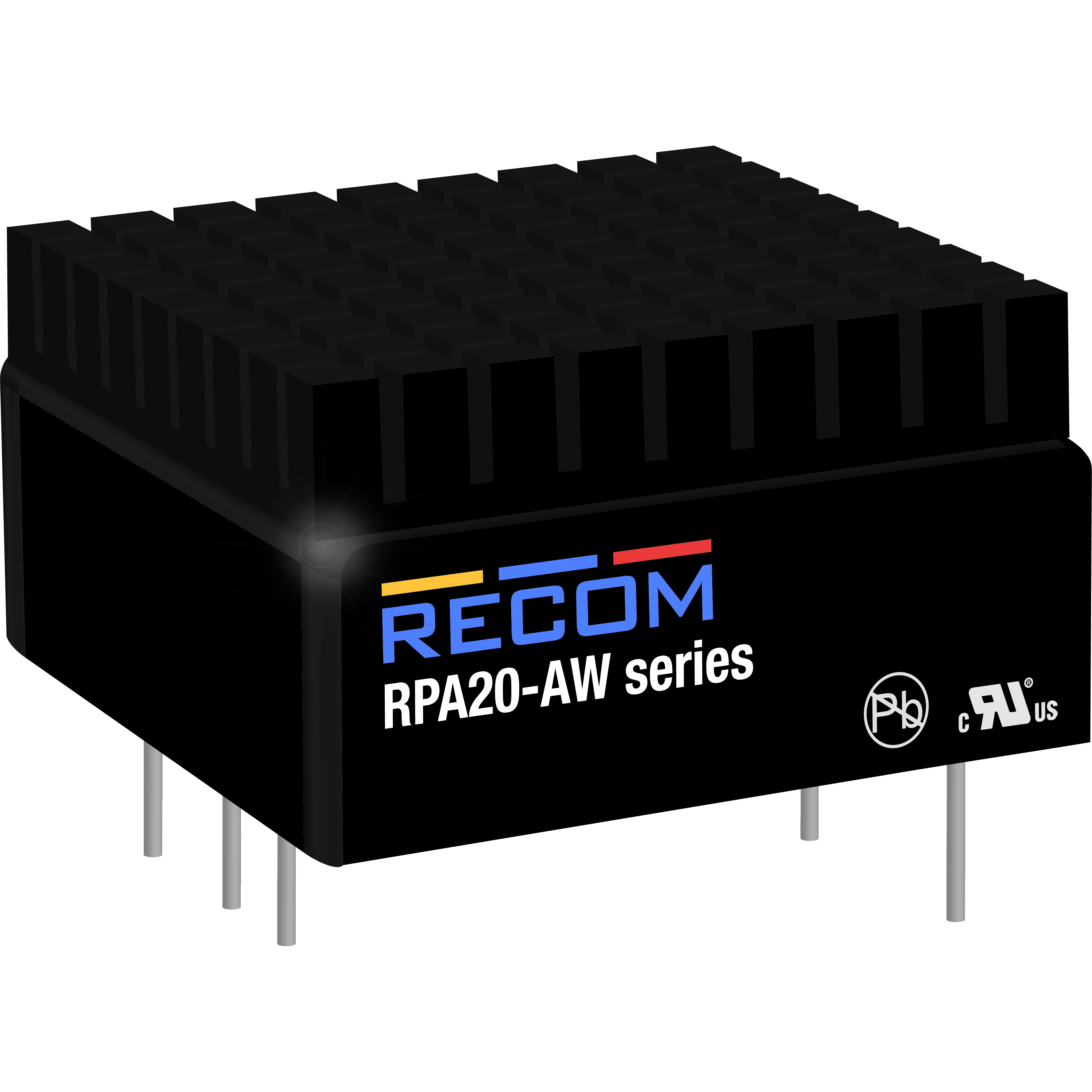 RECOM Power-RPA20-2405SAW-HC Convertidor de CC a CC y módulo del regulador de conmutación Module DC-DC 24VIN 1-OUT 5V 4A 20W 5-Pin Tube
