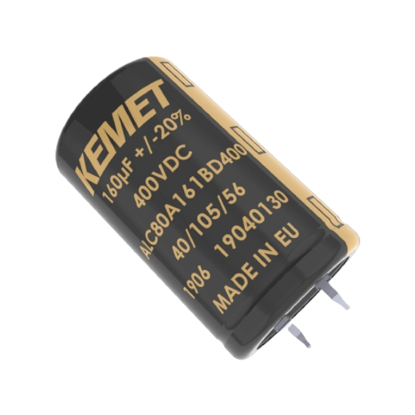 KEMET Corporation-ALC80H244KP025 Capacitor Aluminum Electrolytic Cap Aluminum Lytic 0.24F 25V 20% (50 X 105mm) Snap-In 0.009 Ohm 20.06A 9000h 105°C Bag