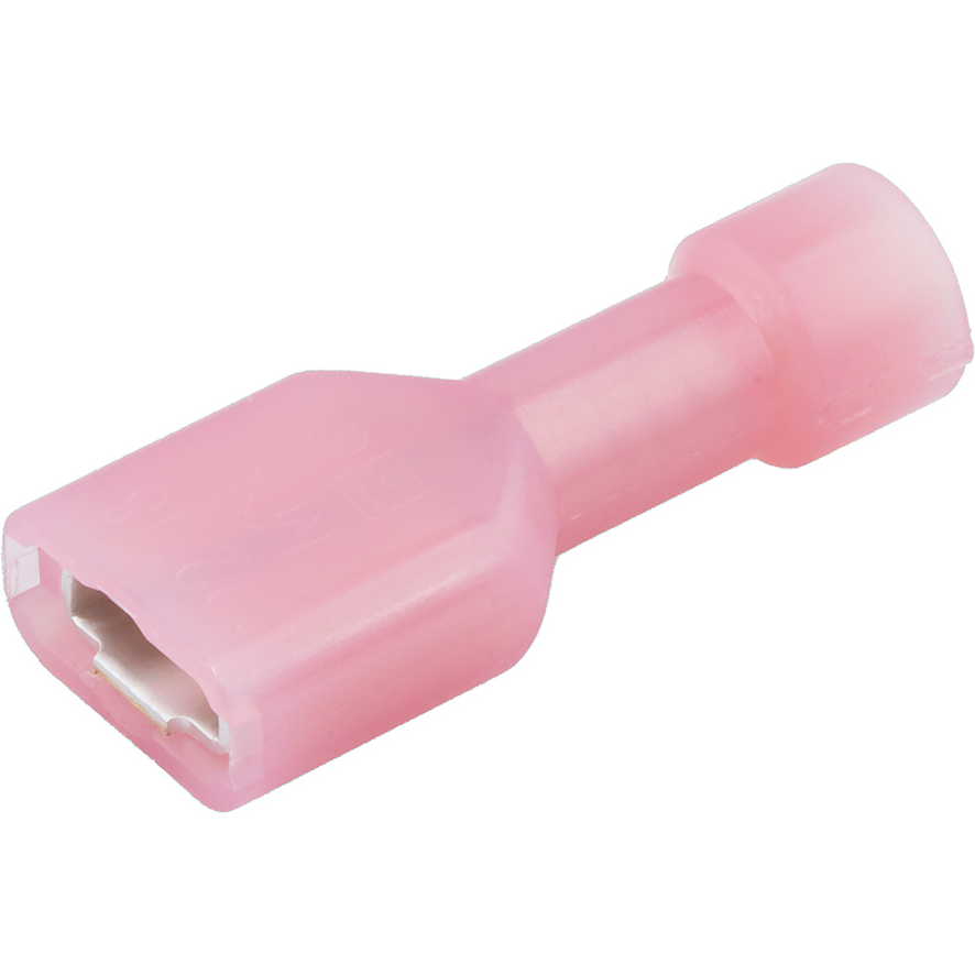 Molex-190030020 Terminales del conductor Quick Disconnect Terminal 18-22AWG Brass Red F 19.81mm Electro Tin InsulKrimp™ T/R