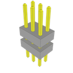 Conn Board Stacker HDR 6 POS 2mm Solder ST Top Entry Thru-Hole Bulk