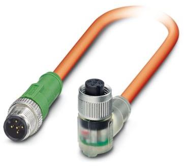 PHOENIX CONTACT-1416154 Andere Kabelbaugruppen Sensor/Actuator cable, 5-position, PUR halogen-free, orange RAL 2003, Plug straight M12, A-coded, on
