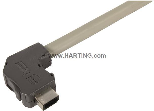 HARTING Technology Group-09451819027XL Cable Assembly Other Cable Assembly Round Copper Cable 24AWG IX Industrial 10 POS M IDT Bulk