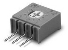 BI Technologies-72PR200 Compensatore del resistori, potenziometri e reostati Res Cermet Trimmer 200 Ohm 10% 0.5W(1/2W) 1(Elec)/1(Mech)Turns (9.53 X 9.53 X 4.75mm) Pin Thru-Hole Box