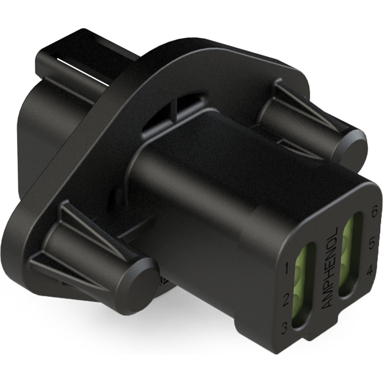 Amphenol-AT04-6P-PM14 Custodia filo connettore dedicato Conn Housing RCP 6 POS Crimp ST Flange Mount Black