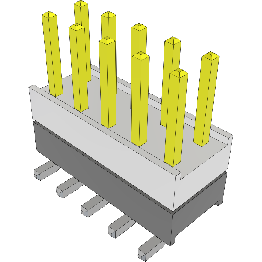 Samtec-HW-05-08-L-D-260-SM-A Steckverbinderleisten und Leiterplattenbuchsen Conn Board Stacker HDR 10 POS 2.54mm Solder ST SMD Tube